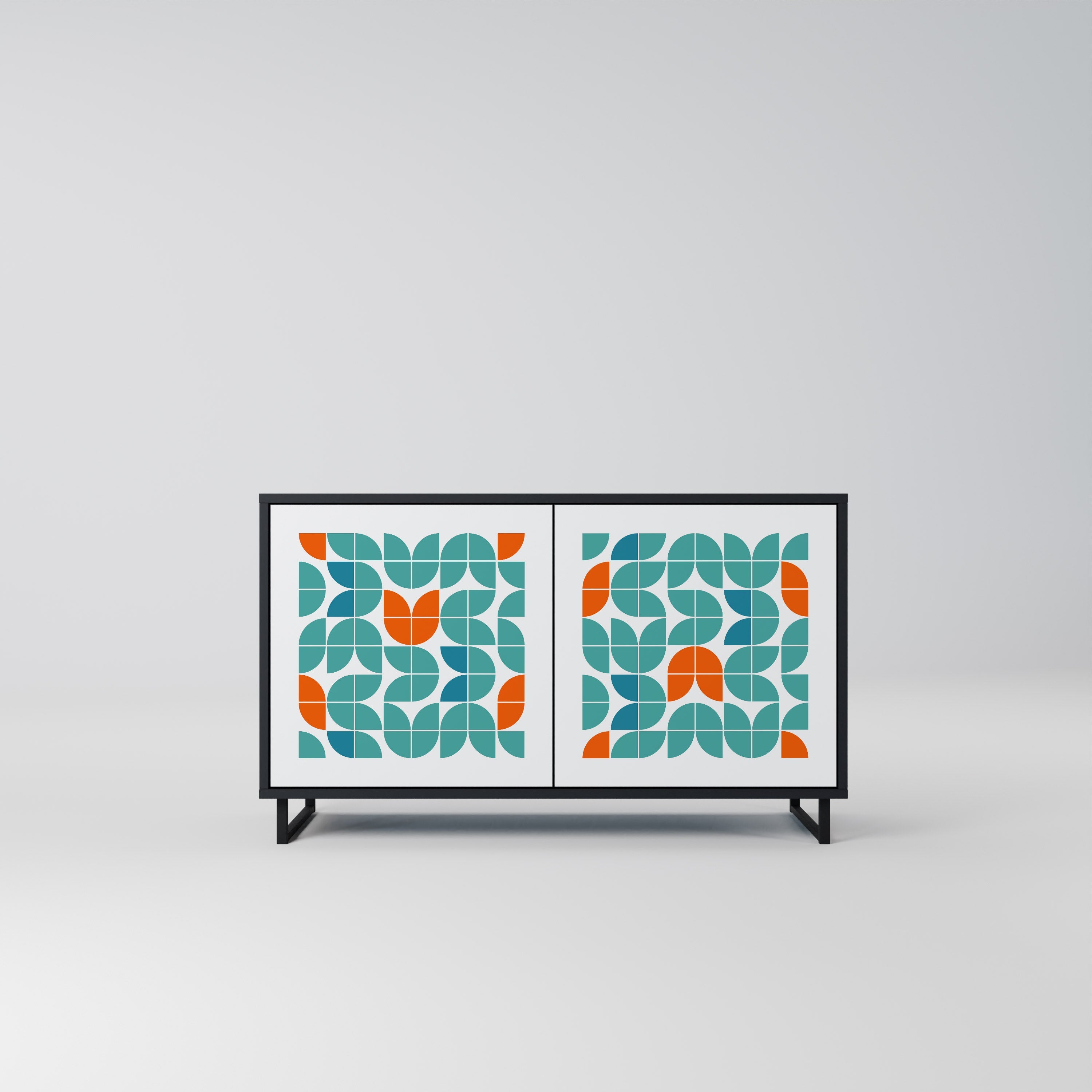 BE THE CHANGE Aparador de 2 Portas em Acabamento Preto