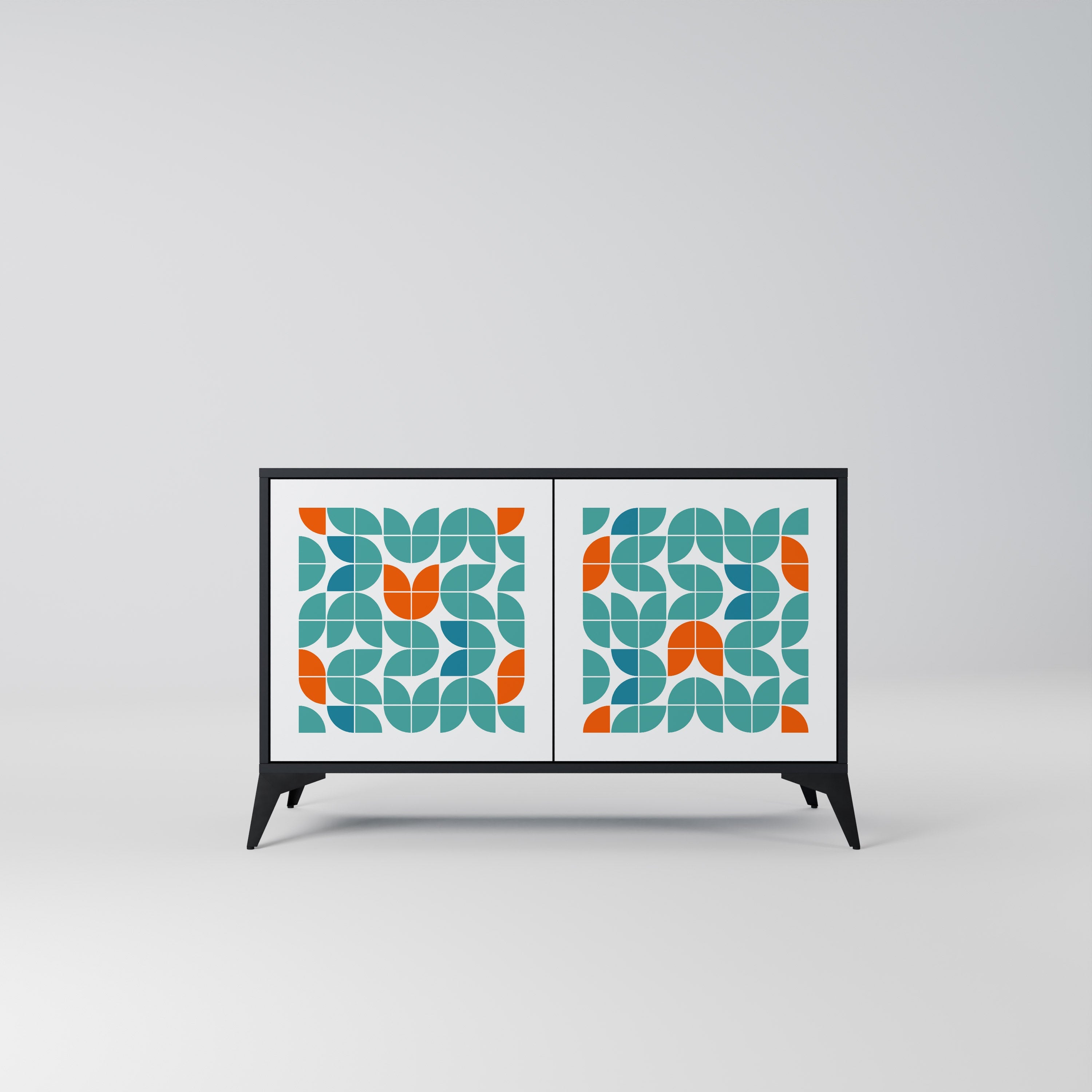 BE THE CHANGE Aparador de 2 Portas em Acabamento Preto