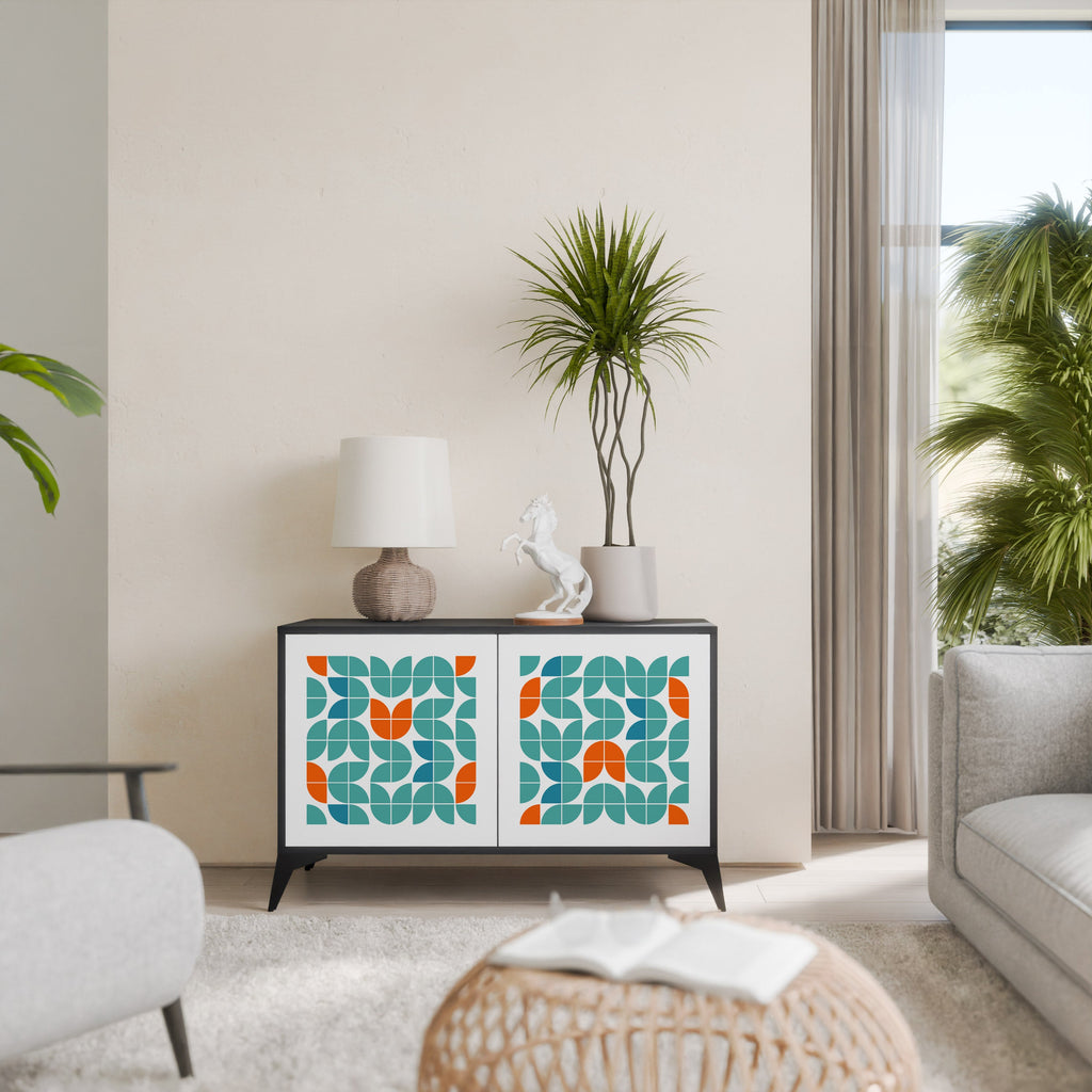 BE THE CHANGE Aparador de 2 Portas em Acabamento Preto