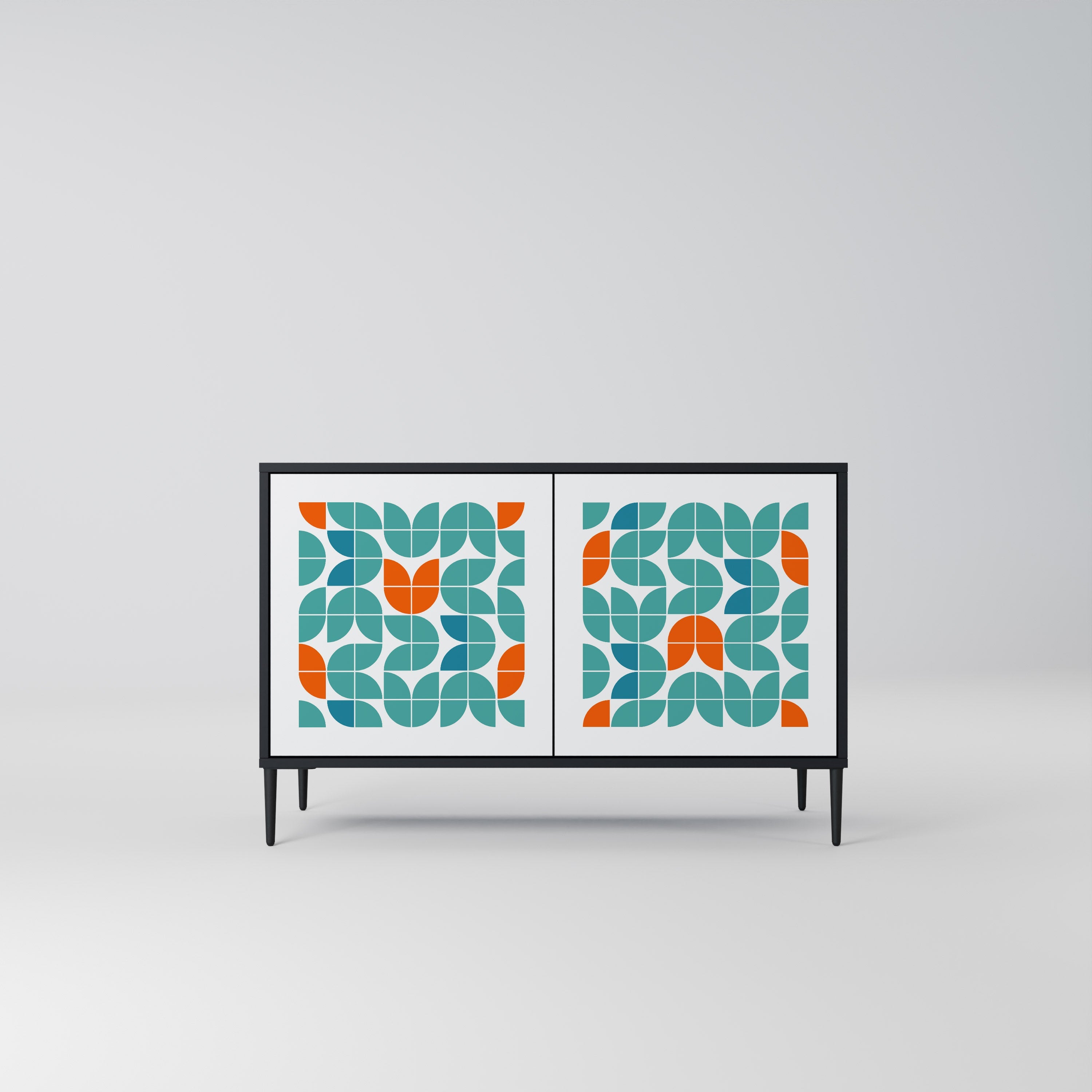 BE THE CHANGE Aparador de 2 Portas em Acabamento Preto