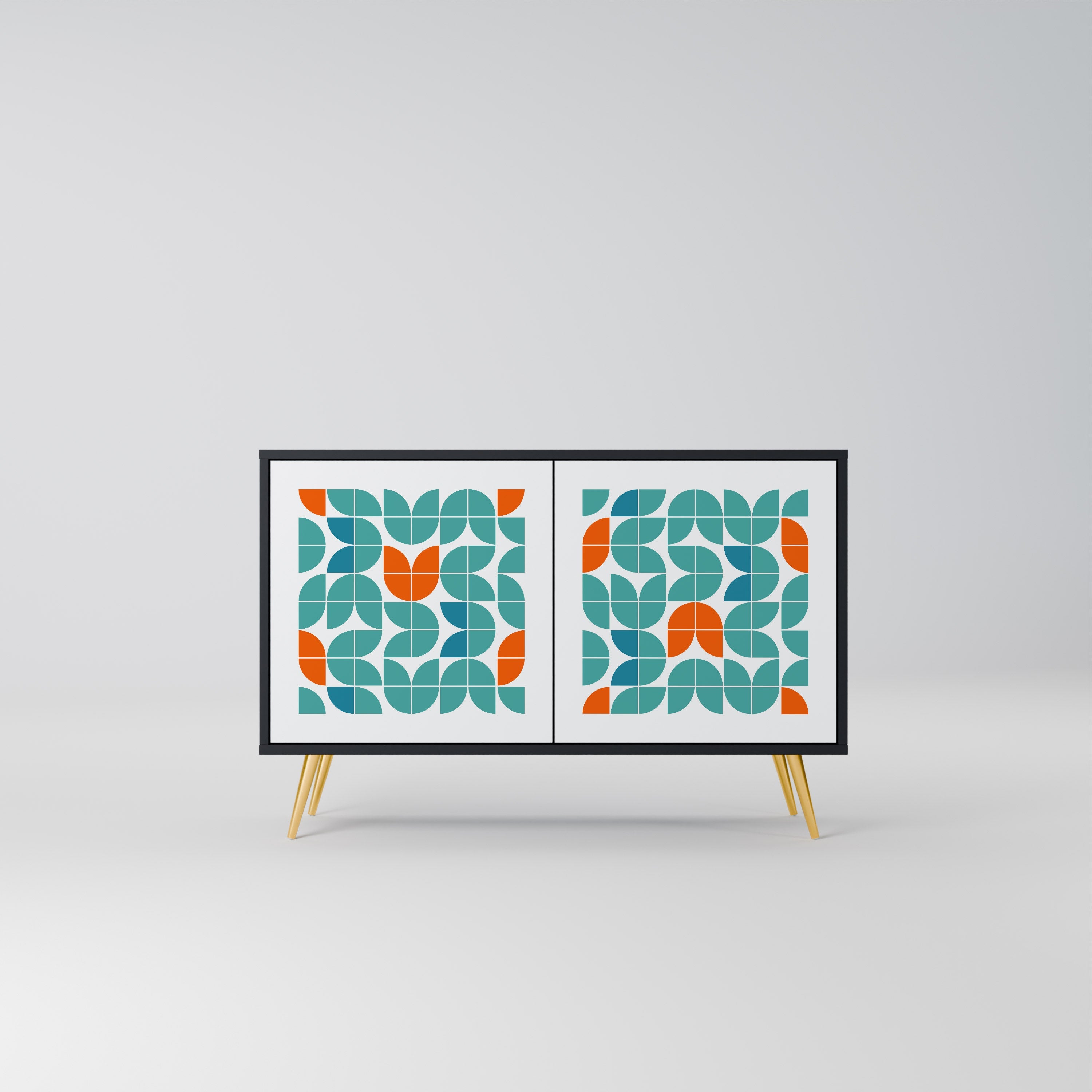 BE THE CHANGE Aparador de 2 Portas em Acabamento Preto