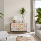 SPRING WHIMSY Aparador de 2 Portas em Acabamento Preto