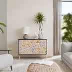 SPRING WHIMSY Aparador de 2 Portas em Acabamento Preto