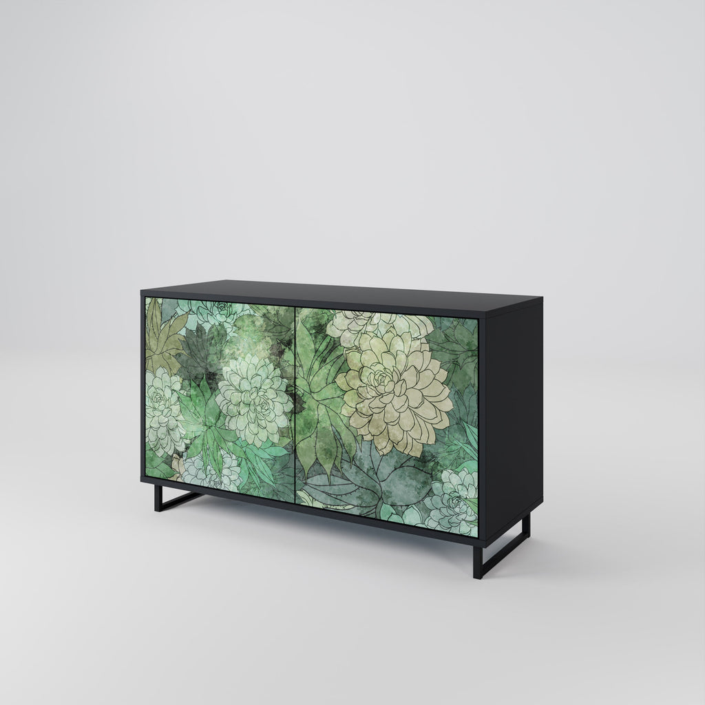 SUCCULENT CLUSTER 2-Door Sideboard in Black Finish