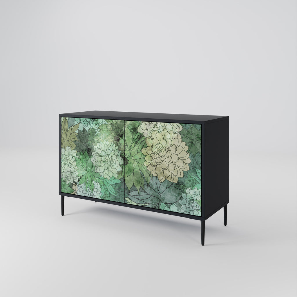 SUCCULENT CLUSTER 2-Door Sideboard in Black Finish