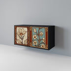 TIMELESS FLORA Aparador de 2 Portas em Acabamento Preto