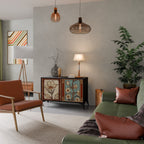 TIMELESS FLORA Aparador de 2 Portas em Acabamento Preto