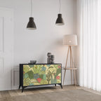 SUCCULENTS KALEIDOSCOPE Aparador de 2 Portas em Acabamento Preto