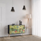 SUCCULENTS KALEIDOSCOPE Aparador de 2 Portas em Acabamento Preto