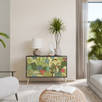 SUCCULENTS KALEIDOSCOPE Aparador de 2 Portas em Acabamento Preto