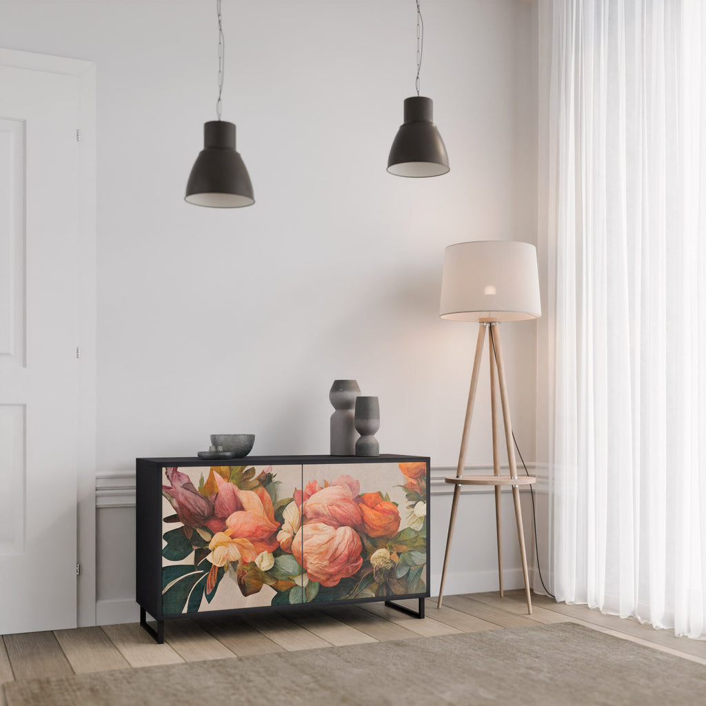 STYLISH BEAUTY 2-Door Sideboard in Black Finish