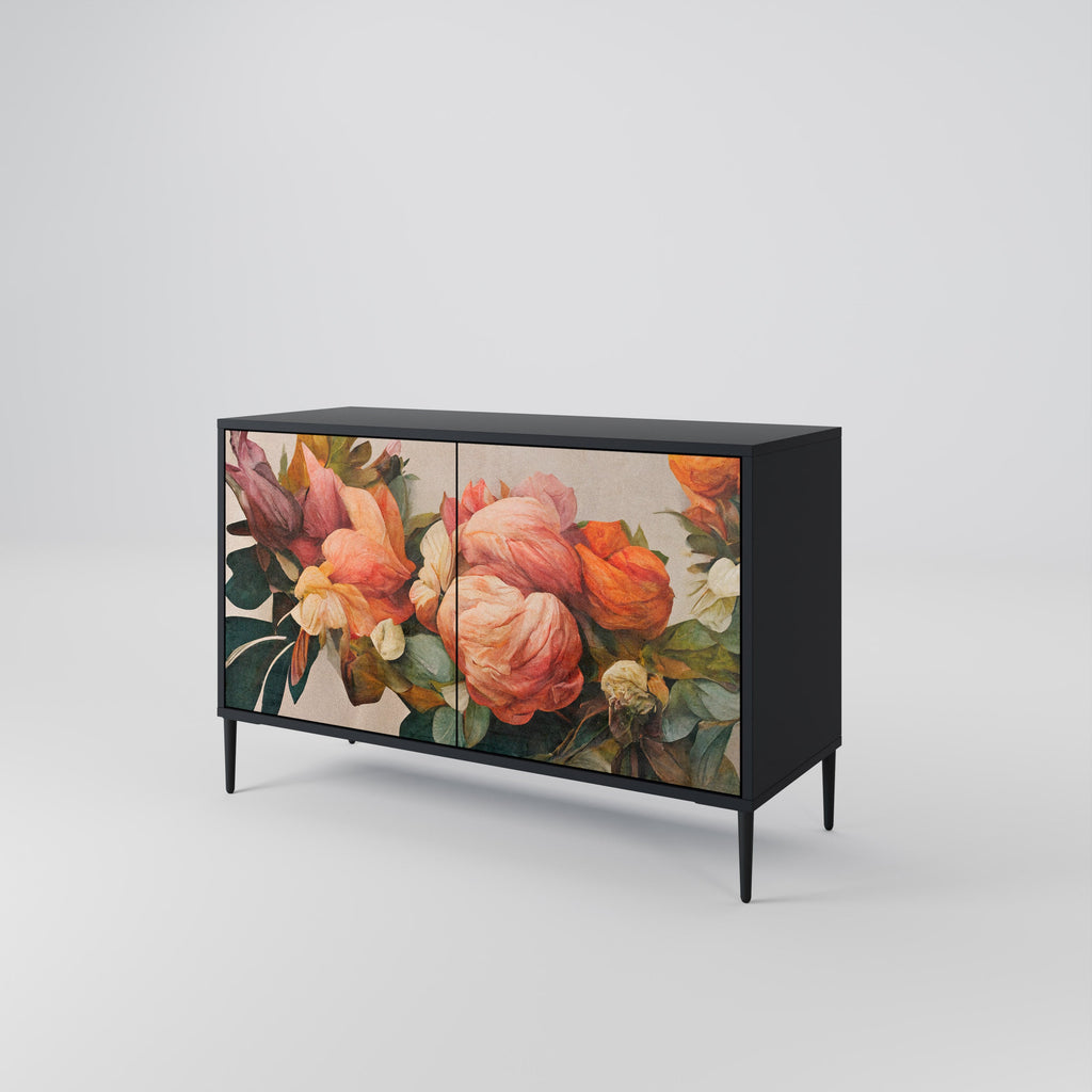 STYLISH BEAUTY 2-Door Sideboard in Black Finish
