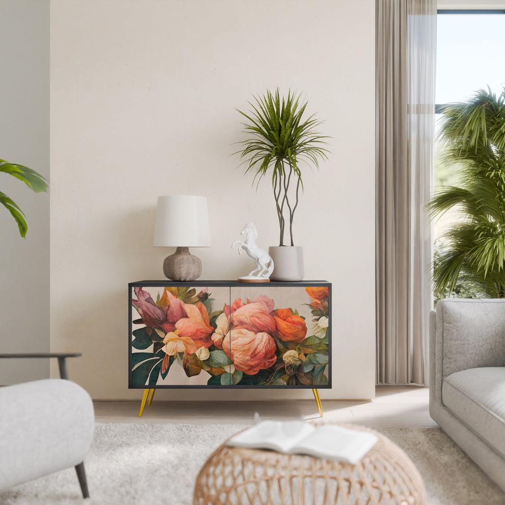 STYLISH BEAUTY 2-Door Sideboard in Black Finish