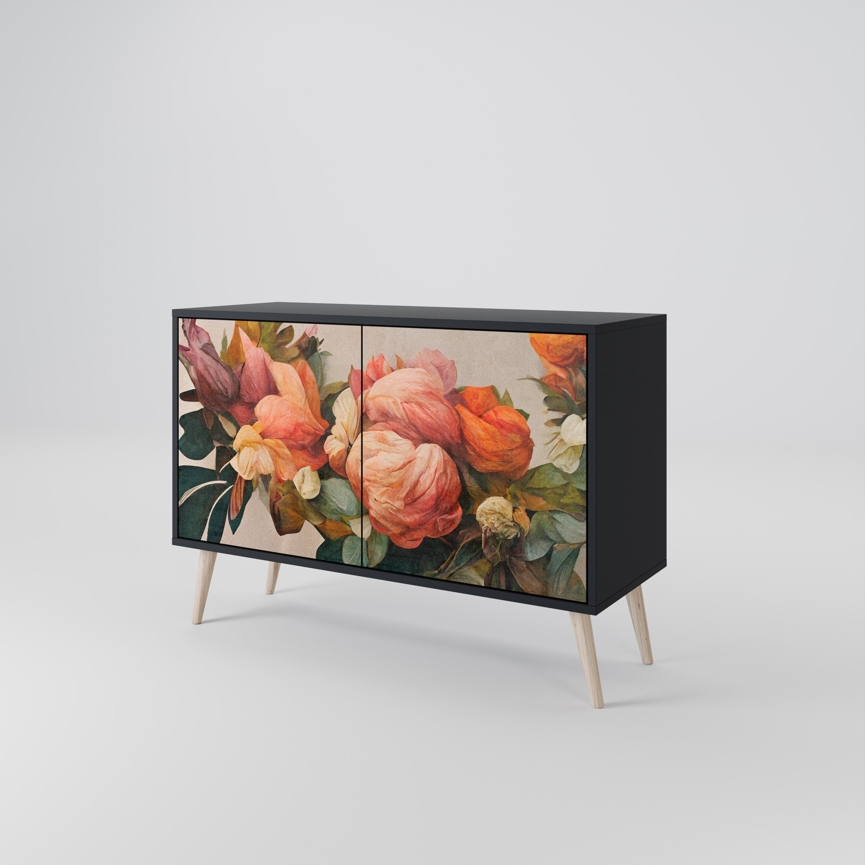STYLISH BEAUTY 2-Door Sideboard in Black Finish