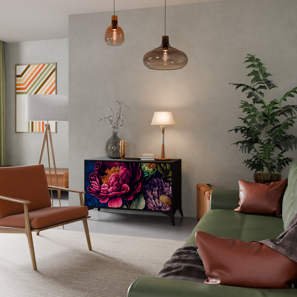 BLOOMING ELEGANCE Aparador de 2 Portas