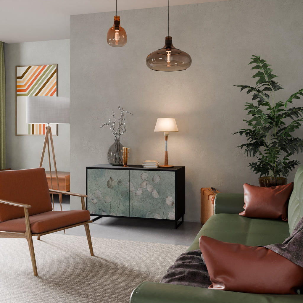 NIGHT LADY 2-Door Sideboard in Black Finish