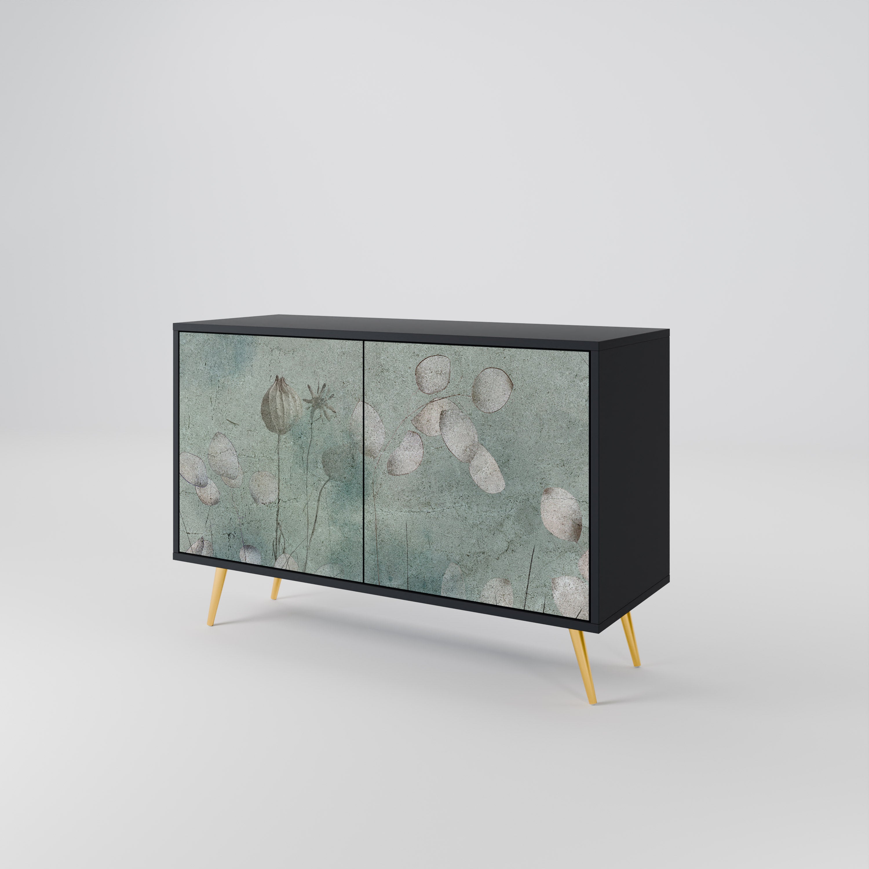 NIGHT LADY 2-Door Sideboard in Black Finish