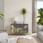 GENTLE POWER 2-Door Sideboard in Black Finish