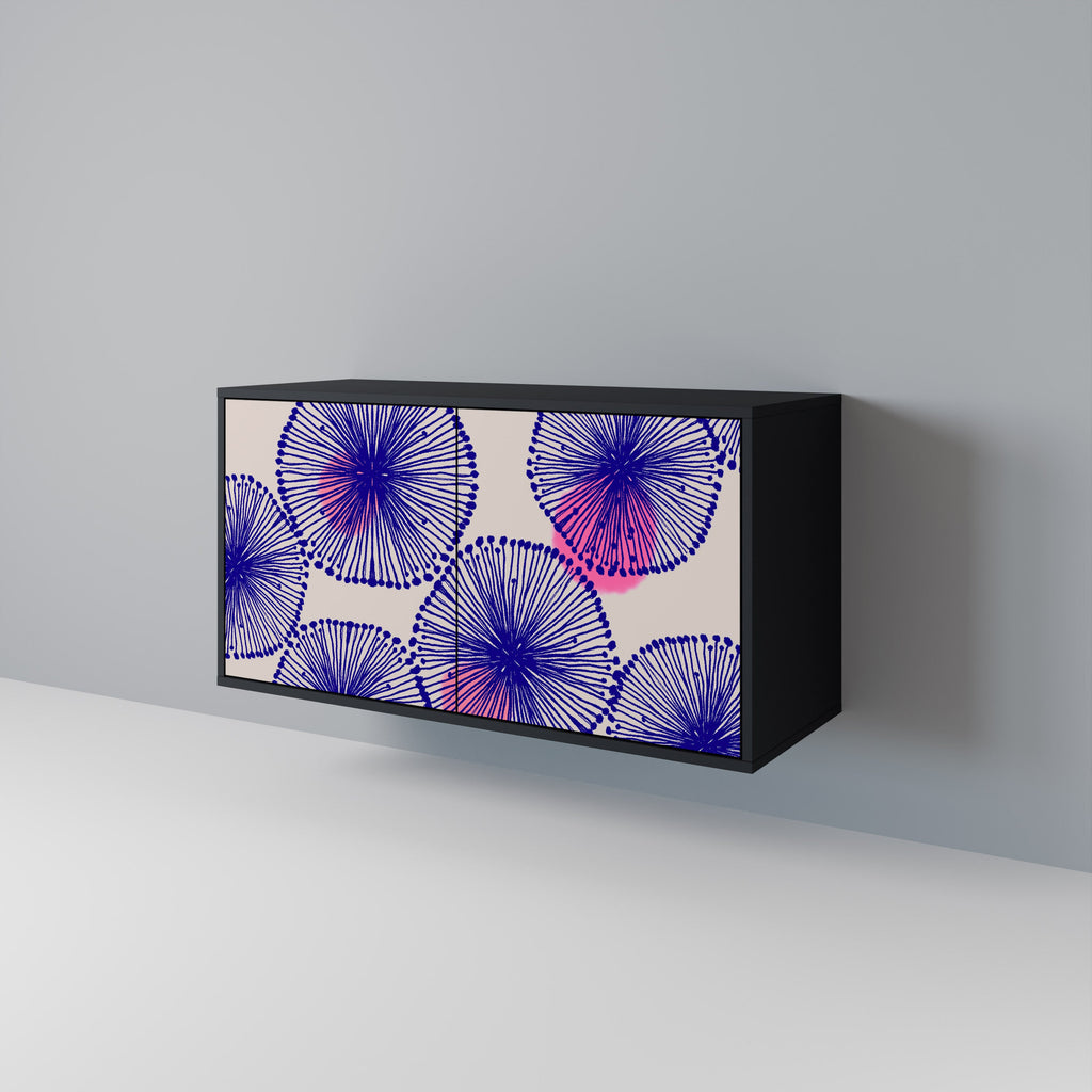 MAGIC NATURE Aparador de 2 Portas em Acabamento Preto