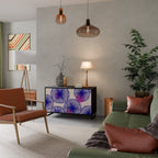 MAGIC NATURE Aparador de 2 Portas em Acabamento Preto