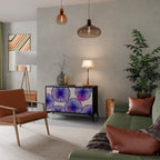 MAGIC NATURE Aparador de 2 Portas em Acabamento Preto