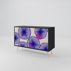 MAGIC NATURE Aparador de 2 Portas em Acabamento Preto