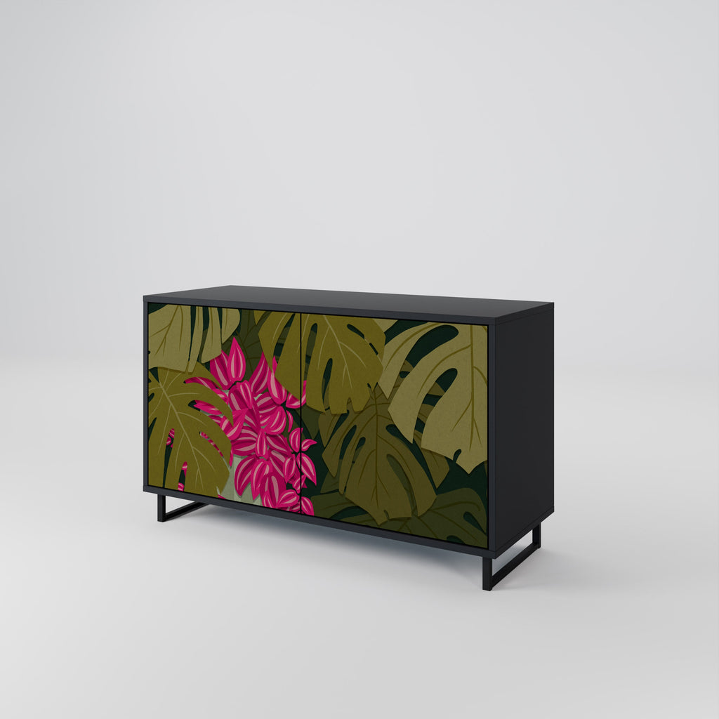 TROPICAL BEAUTY 2-Door Sideboard in Black Finish