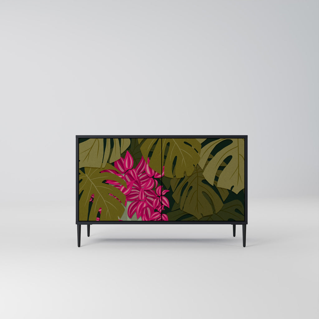 TROPICAL BEAUTY 2-Door Sideboard in Black Finish