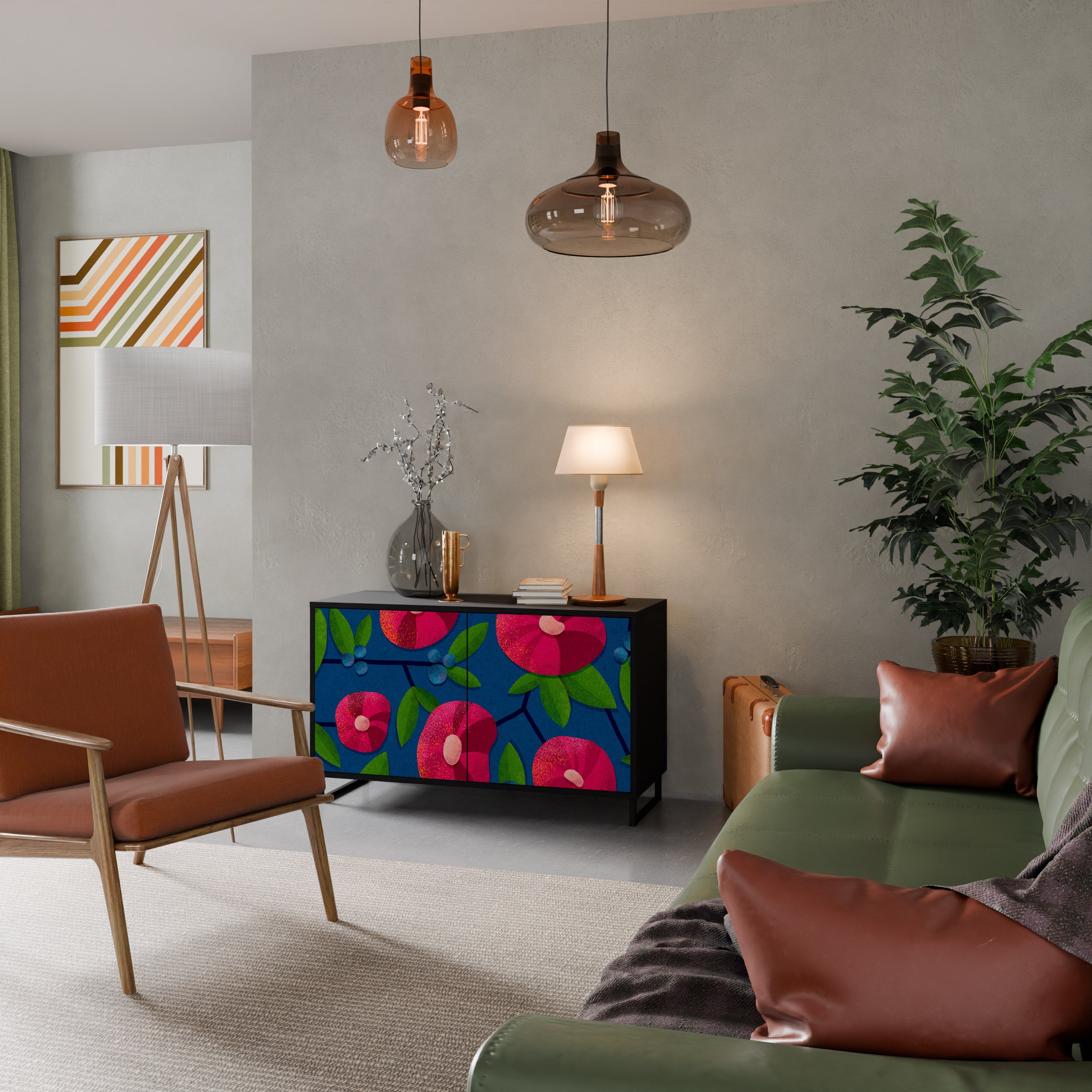 SPRING THOUGHTS Aparador de 2 Portas em Acabamento Preto