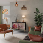 PEONY WHISPER 2-Door Sideboard in Black Finish