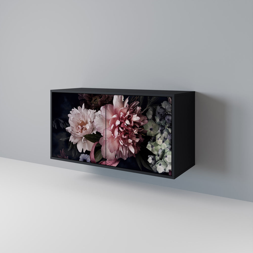 PURE BLOSSOM 2-Door Sideboard in Black Finish
