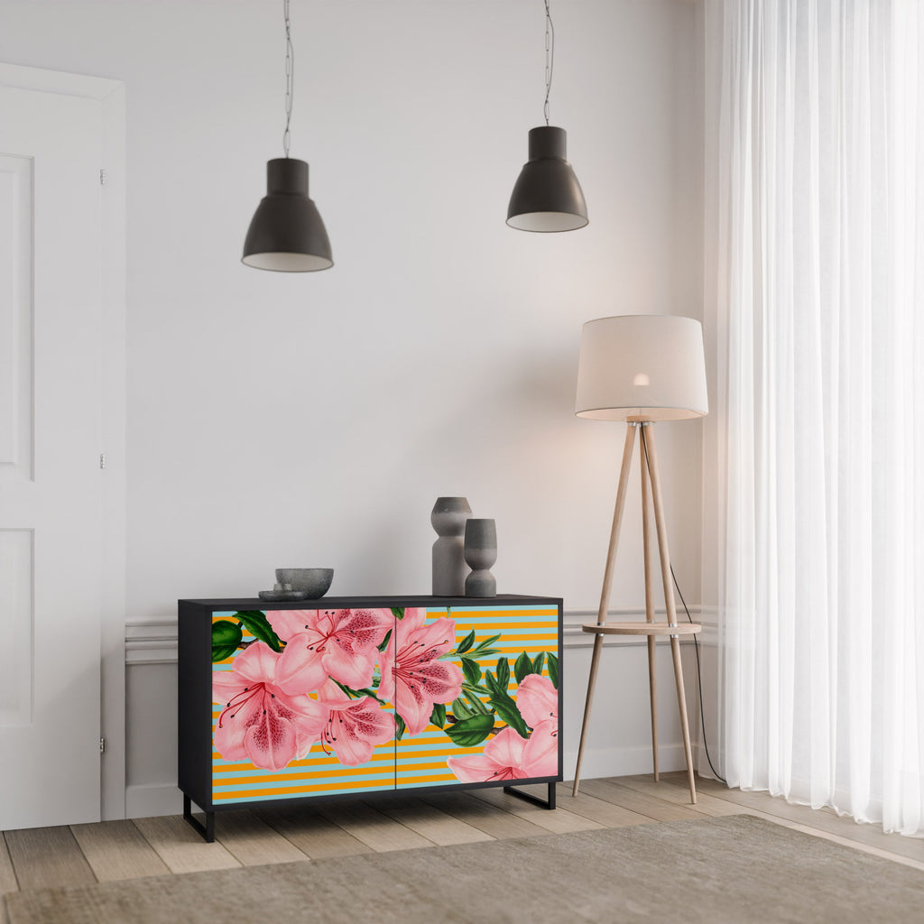 FRAGILE BEAUTY 2-Door Sideboard in Black Finish
