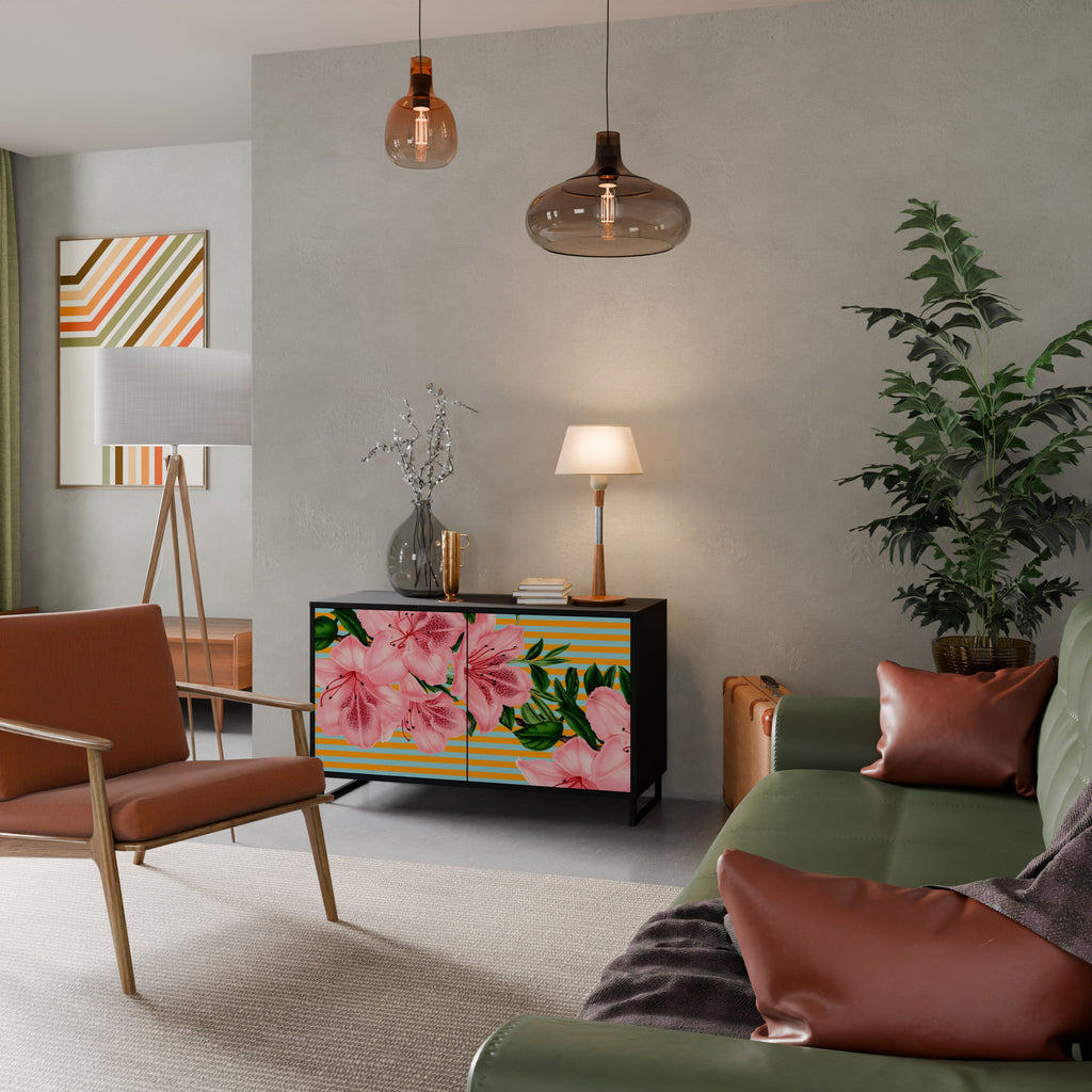 FRAGILE BEAUTY 2-Door Sideboard in Black Finish