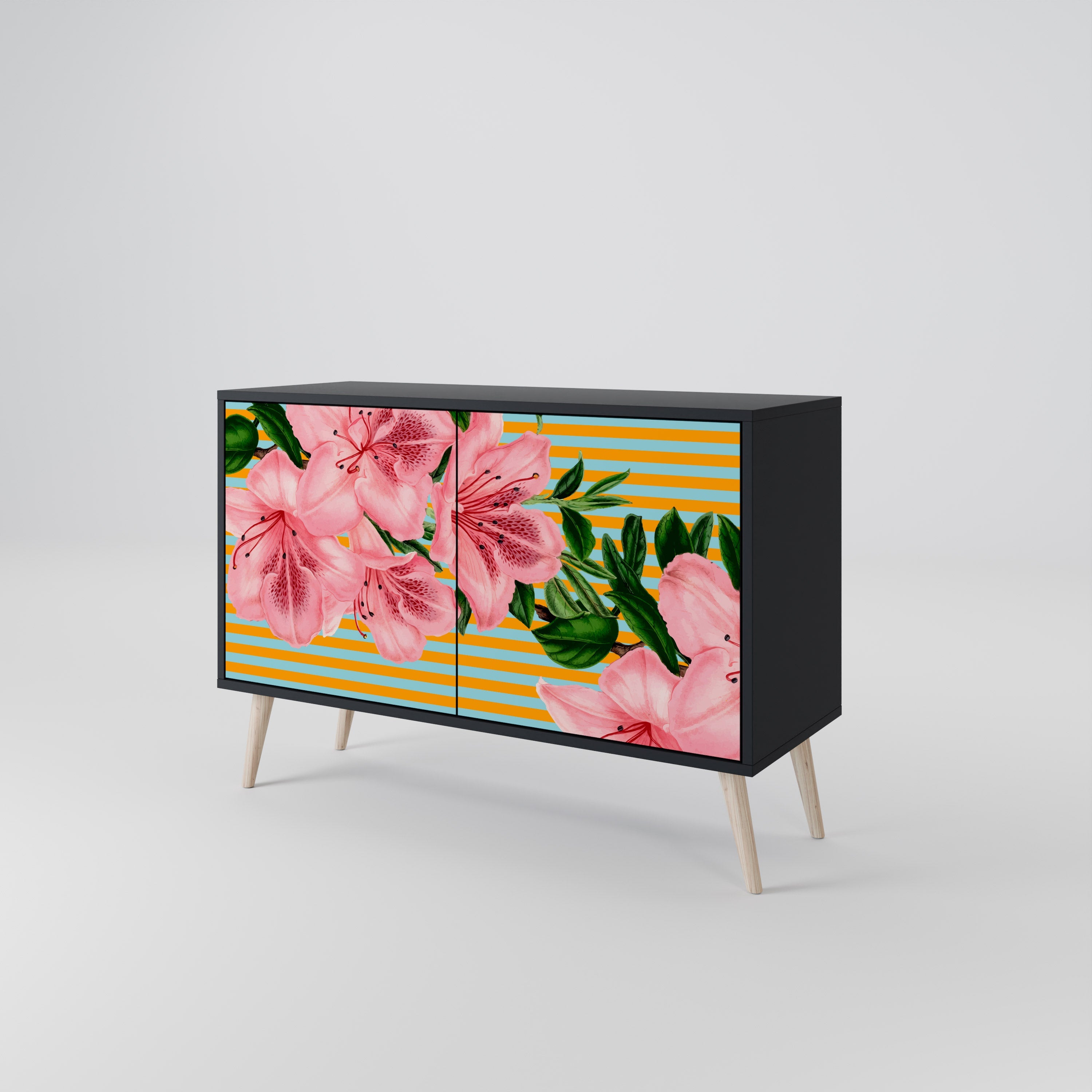 FRAGILE BEAUTY 2-Door Sideboard in Black Finish