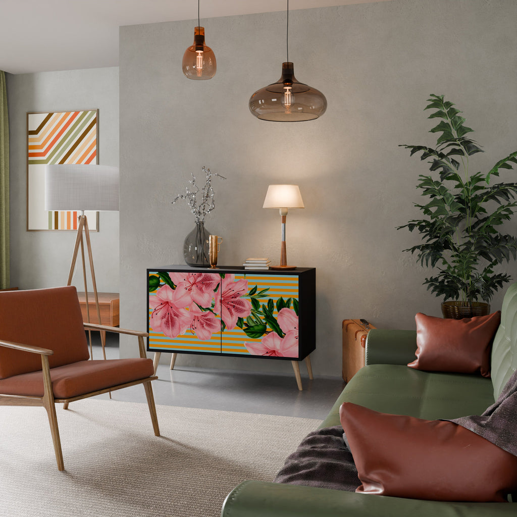 FRAGILE BEAUTY 2-Door Sideboard in Black Finish