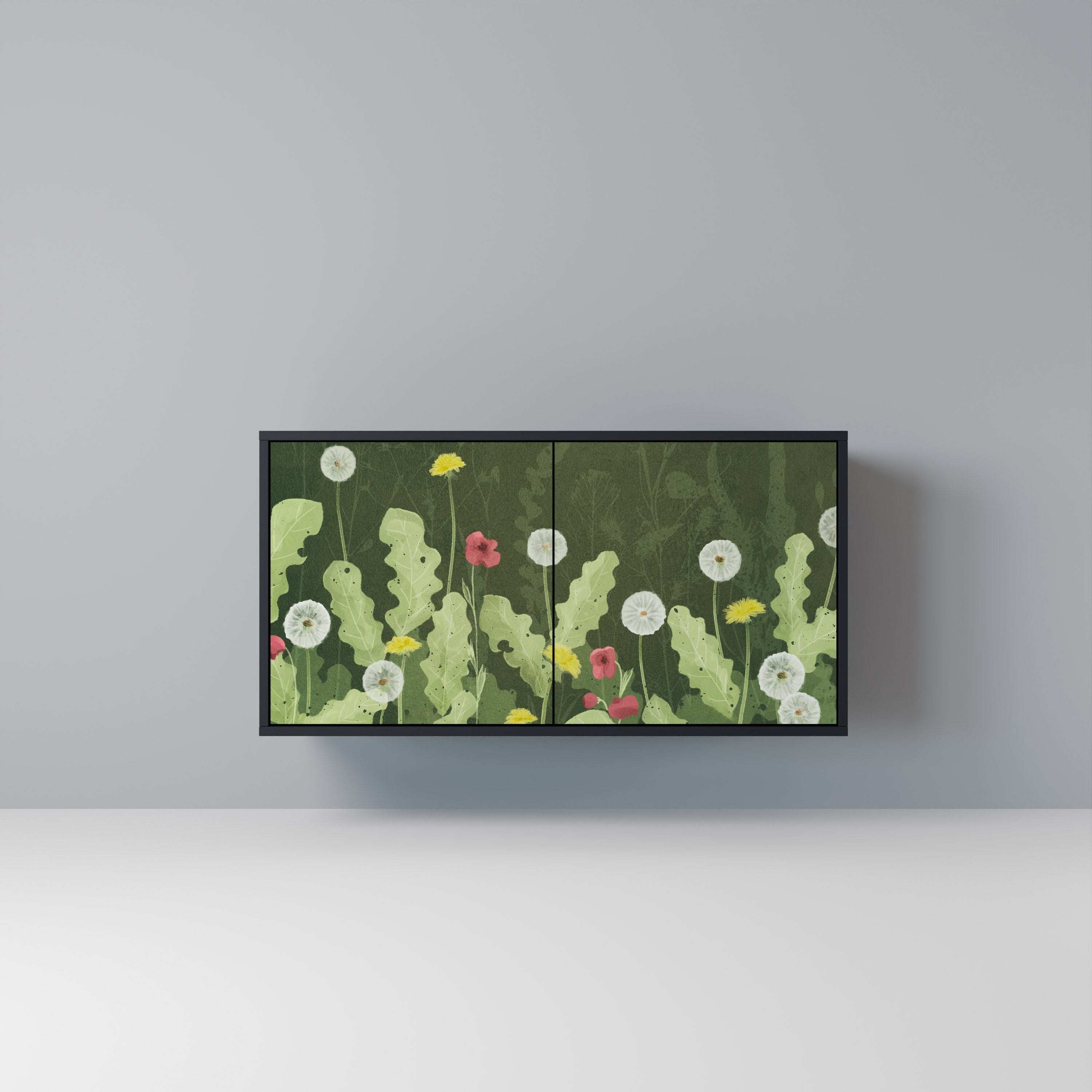 DANDELION AMUSE Aparador de 2 Portas em Acabamento Preto