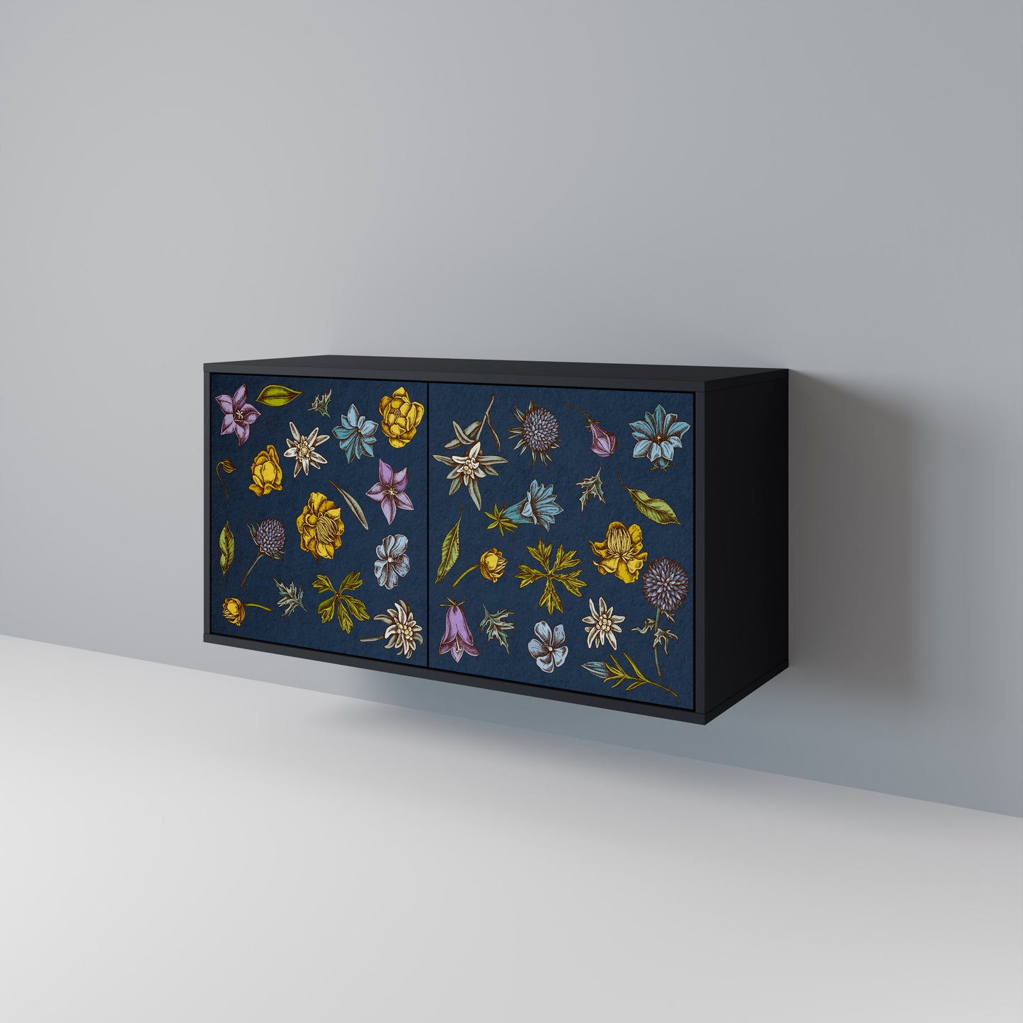 FLOWERS ON NAVY BLUE Aparador de 2 Portas