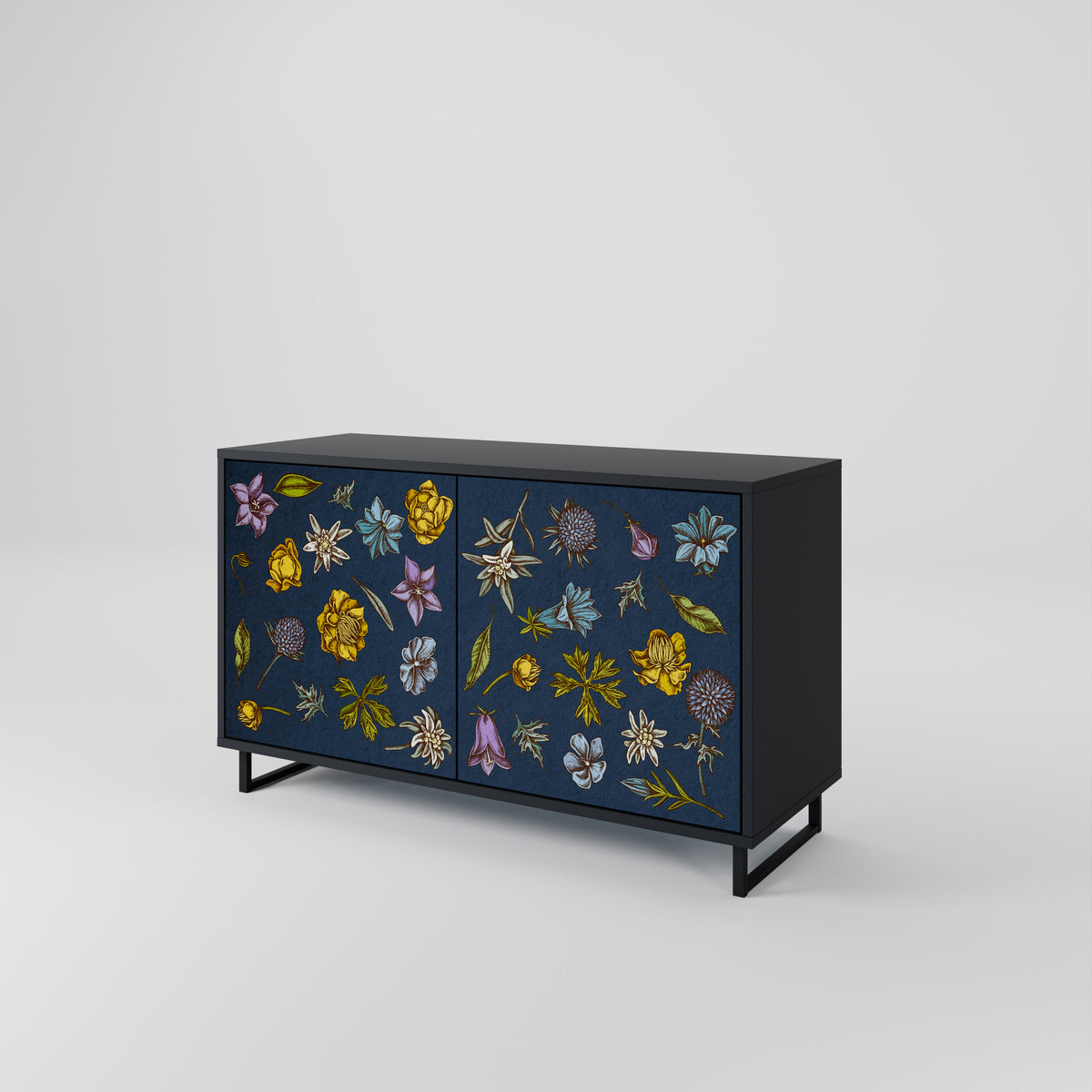 FLOWERS ON NAVY BLUE Aparador de 2 Portas