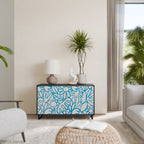 BLOOMY MORNING Aparador de 2 Portas em Acabamento Preto