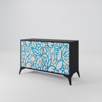 BLOOMY MORNING Aparador de 2 Portas em Acabamento Preto