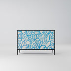 BLOOMY MORNING Aparador de 2 Portas em Acabamento Preto