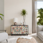 ORGANIC FOLKLORE Aparador de 2 Portas em Acabamento Preto