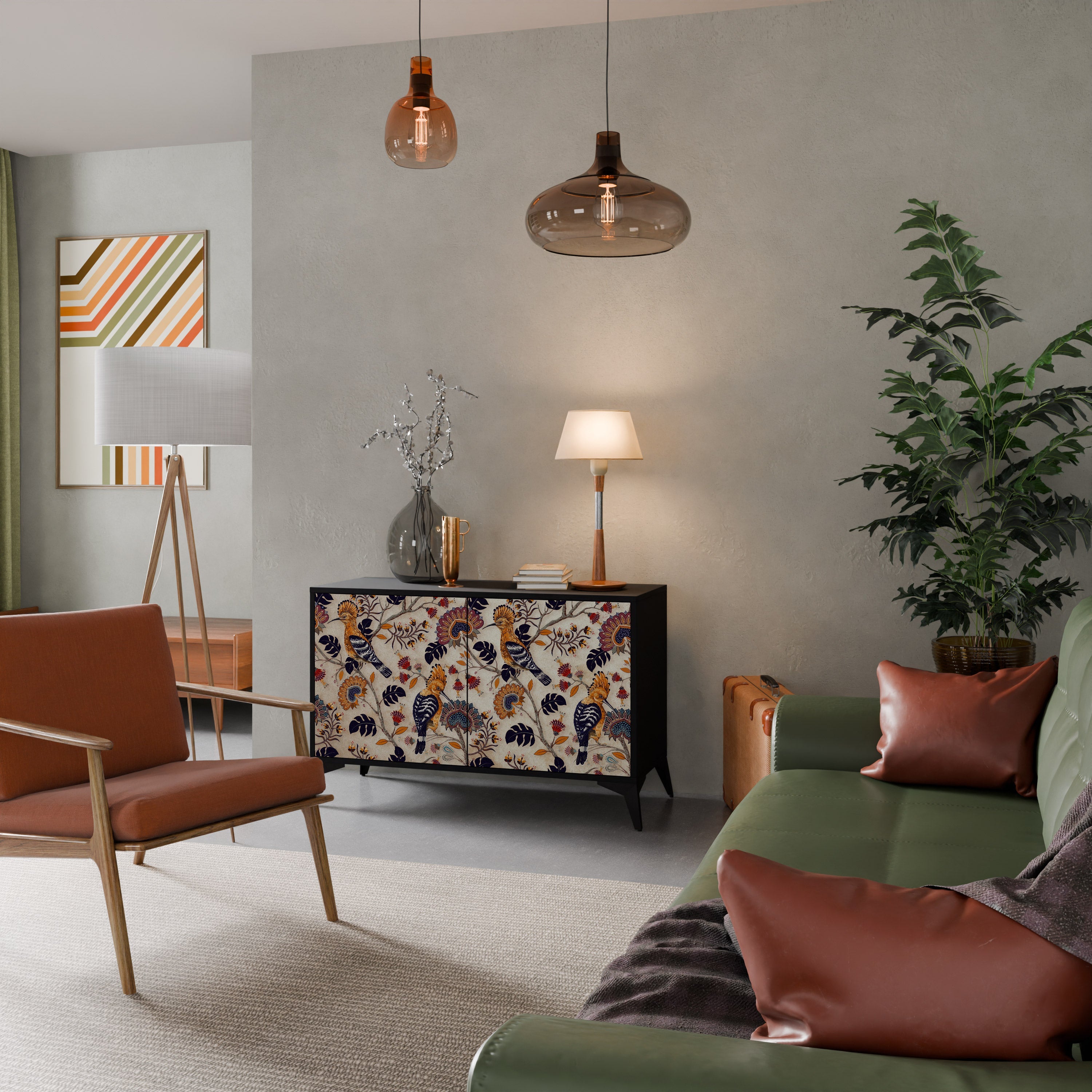 EMINENT HOOPOE 2-Door Sideboard in Black Finish