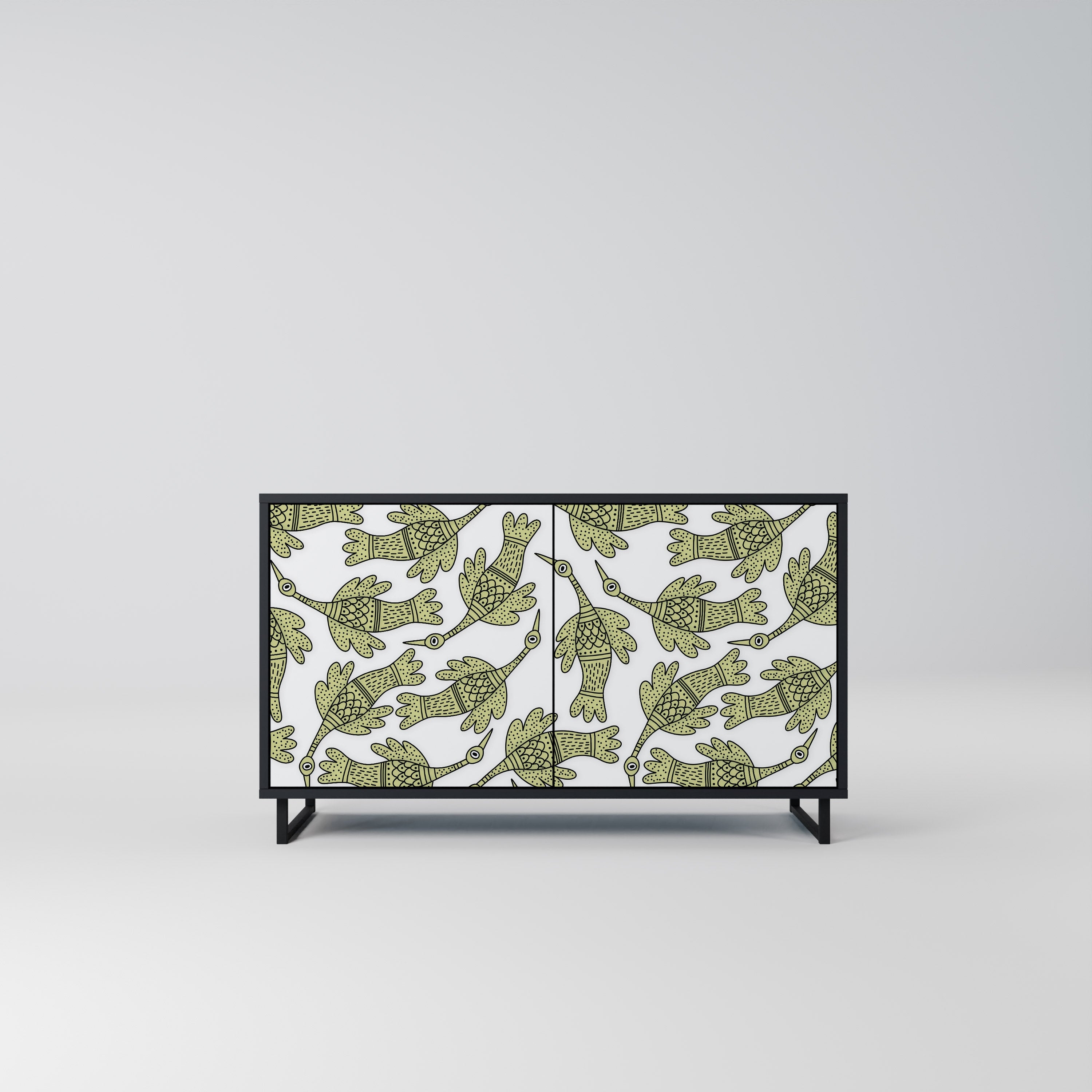 SEEDLING SONGBIRD 2-Door Sideboard in Black Finish