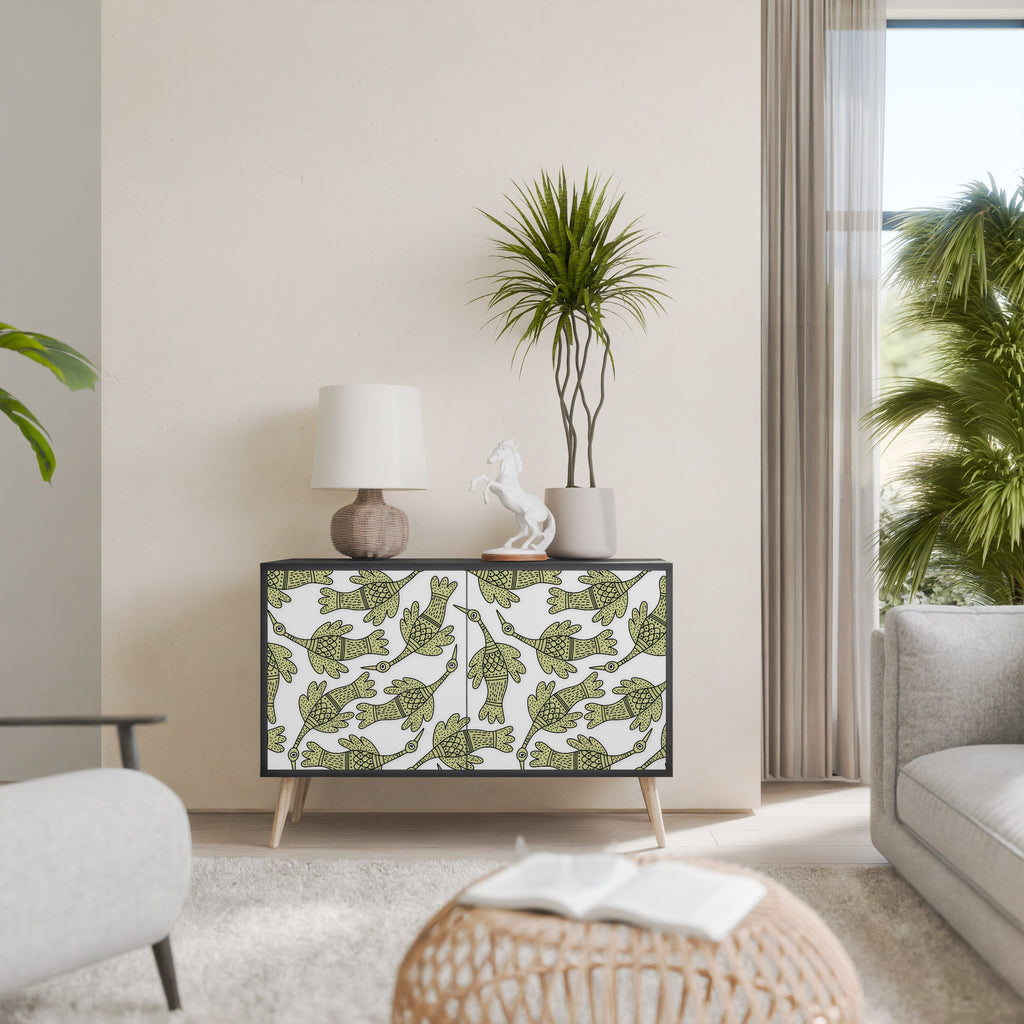 SEEDLING SONGBIRD Aparador de 2 Portas em Acabamento Preto