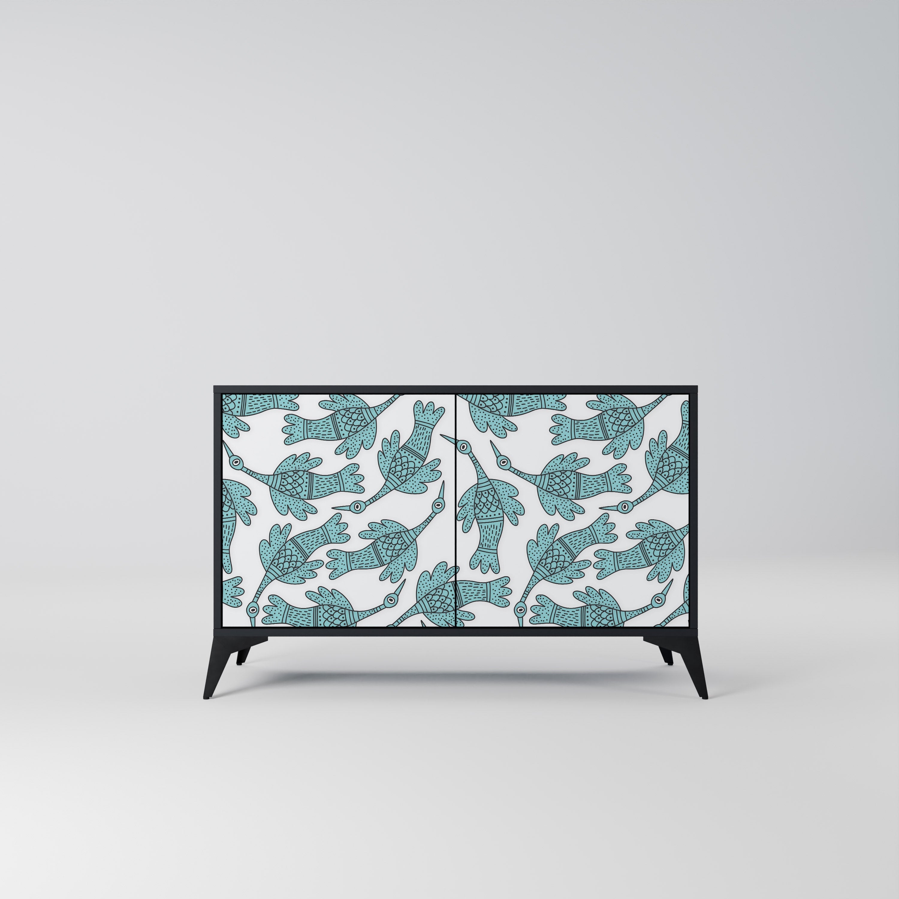 WATERSPOUT SONGIBIRD 2-Door Sideboard in Black Finish