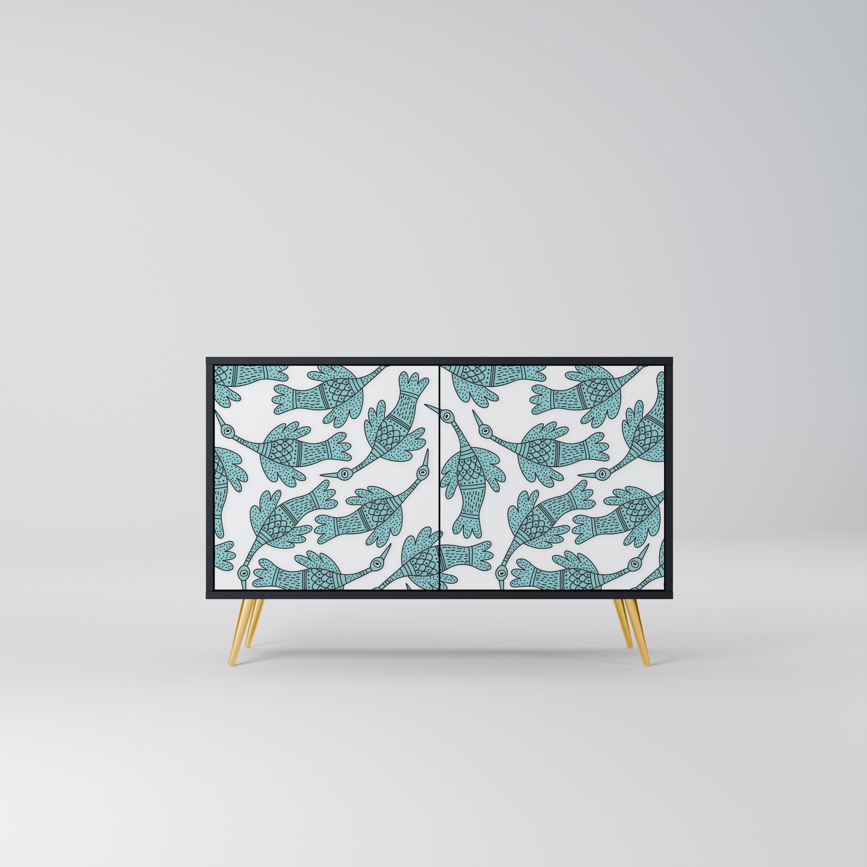 WATERSPOUT SONGIBIRD 2-Door Sideboard in Black Finish