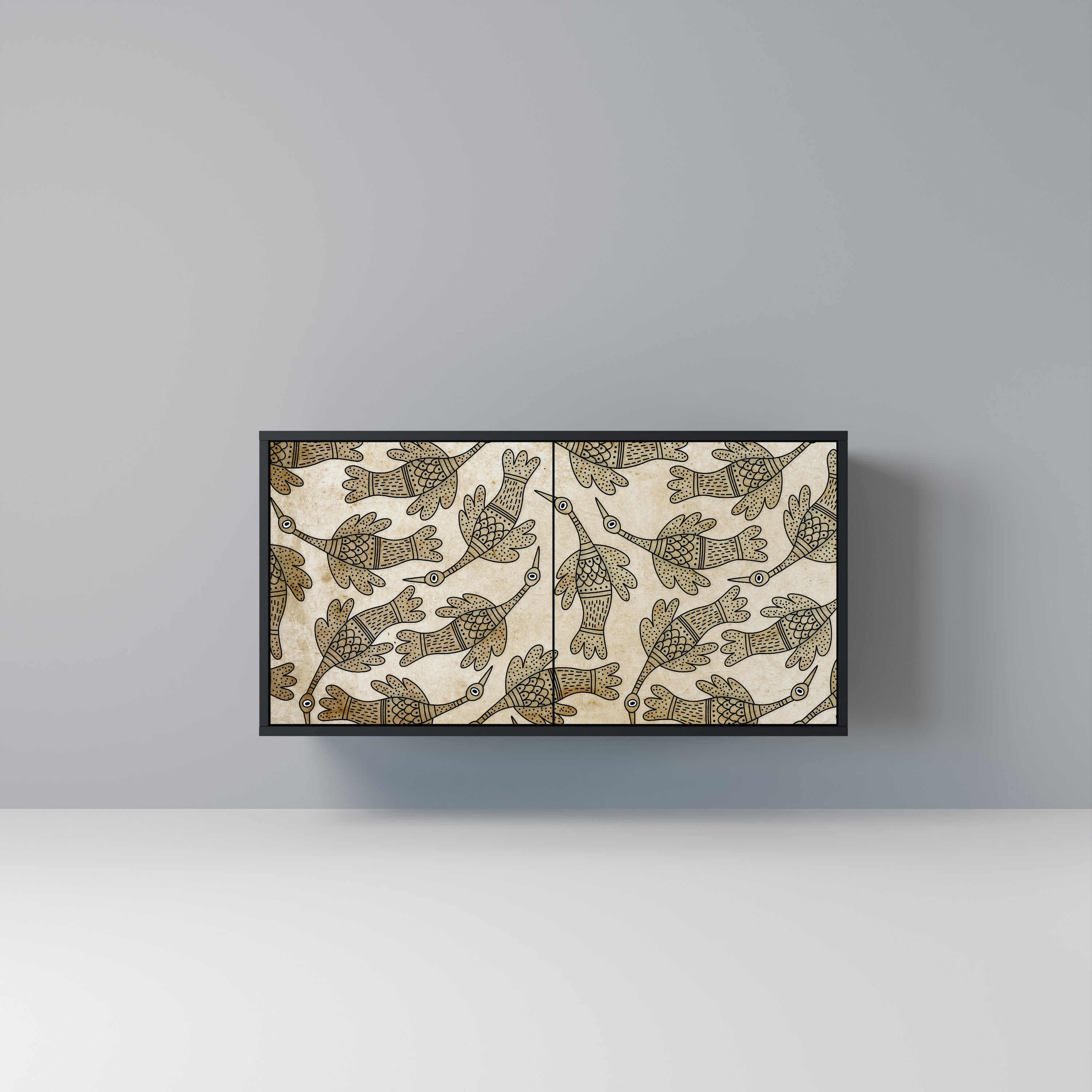 ALMONDINE SONGBIRD 2-Door Sideboard in Black Finish