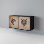 STEAMPUNK CLAN 2-Door Sideboard in Black Finish