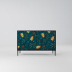 AUTUMN INSECTS 2-Door Sideboard in Black Finish